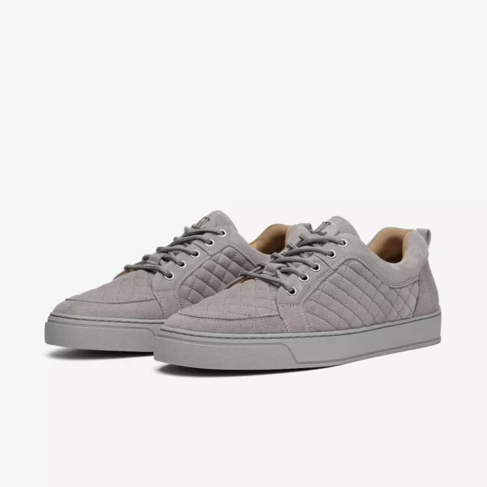 Leandro Lopes Low Top Schuhe Ezio Grey Velour (5)